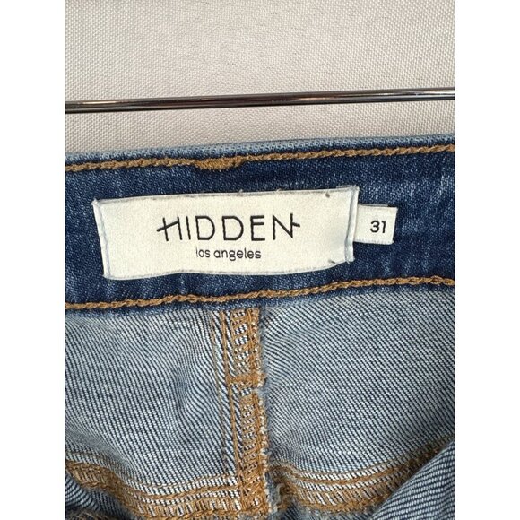 Hidden Los Angeles Womens Button-Fly High-Waisted Skinny Jeans Size 31 Blue Deni - Picture 4 of 6